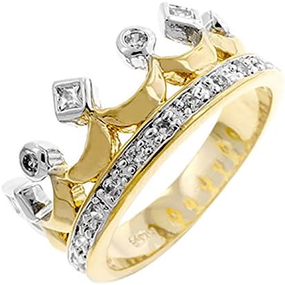 J Goodin Two Tone Crown Ring Size 8