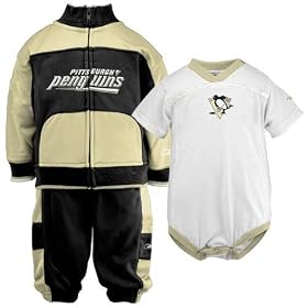 nhl penguin baby creeper jacket pants