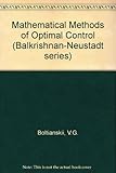 Mathematical methods of optimal control