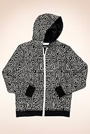 Boys Limited Pure Cotton Abstract Print Hooded Zip Through Top