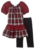 Amy Byer Girls 2-6x Playful Plaid 2 Piece Legging Value Set.