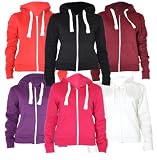 WOMENS PULL STRING LONG SLEEVED HOODIE JUMPER