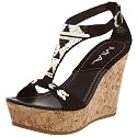 MIA Women's Suri Beaded T-Strap Wedge Sandal