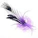Navifoce Elegant Womens Girl Seersucker Peacock Frangipani Plumeria Fascinators Cocktail Feather Headwear Hair Clip