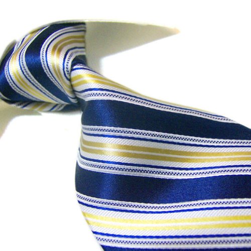 Towergem XL 100% Silk Multi color Stripe Woven Tie For men Necktie Extra Long