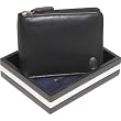 Nautica Men's Zip Around Wallet, Black
