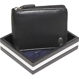 Nautica Men's Zip Around Wallet, Black