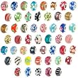 Lot of Five (5) Assorted Silver-Toned Murano Style Glass Beads Designed to Fit Pandora, Chamilia, Troll, and Biagi Charm Bracelets