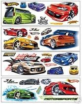 Hot Wheels Jumbo Wall Stickers Appliques