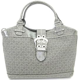 Guess Logo World Tote in Black / Grey (GUESS HANDBAGS, PURSES, BAGS)