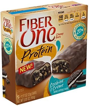 Fiber One Snacks Protein Cookies and Creme Chewy Bars, 5.85 Ounce by Fiber One Snacks