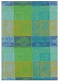 100% Cotton Jacquard Fish Dishtowel 18" X 28" Set / 6