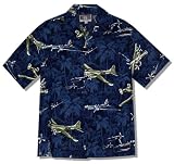 Fighter Bomber Airplanes Men's Hawaiian Aloha Shirt