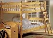 Natural Finish Twin/Twin Convertible Wooden Bunk Bed