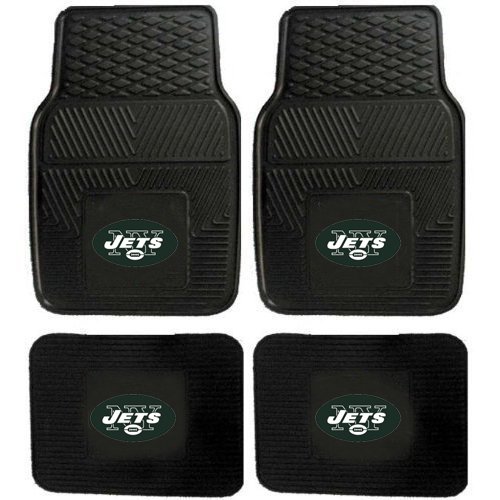 Front & Rear Car Truck SUV Vinyl Car Floor Mats - New York Jets