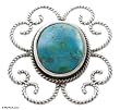 Chrysocolla brooch pendant, 'Serenity' Chrysocolla brooch pendant, 'Serenity'