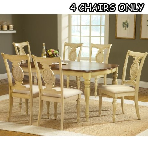 Cumberland Dining 5-Piece Rectangle Table Set Antique Buttermilk See Text