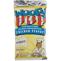 Dogmatic Woofypop Microwave Popcorn for Dogs, Chicken 1-3/5-Ounce Package
