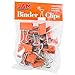 JAM Paper® Binder Clips - Medium (1 1/4 inch / 32 mm) - Orange - 15 Clips per Pack