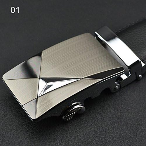 HOT Fashion Men's Genuine Leather Waist Strap Belts Automatic Buckle Black01 Color 115-130cm 1pc