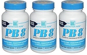 Nutrition Now Pb 8 Pro-biotic Acidophilus for Life -- 120 Capsules (3 pck)