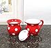 ACK Ceramic Cream and Sugar Set (Red Polka Dot)