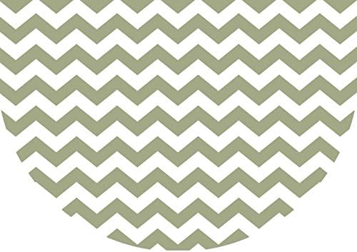 Premium Comfort Chevron Half-Round Mat, 22 by 31-Inch, Sage