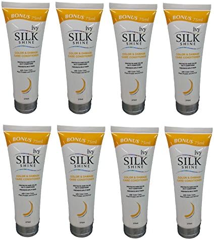AWARD-WINNING 8 TUBES Ivy Silkshine COLOR &amp; DAMAGE CARE Daily Hair Conditioner (275ml / 9.3 fl oz each tube) by Leivy - Intensive Repair, Color-Enhancing, Conditioning, Moisturizing