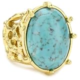 Trina Turk Branch Ring Turquoise with Cabochon, Size 7