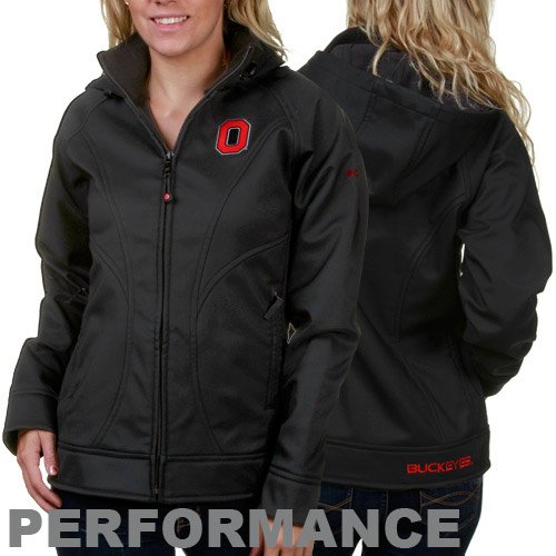 NCAA Ohio State Buckeyes Top Ten Hooded Softshell Jacket (Black, X-Large)