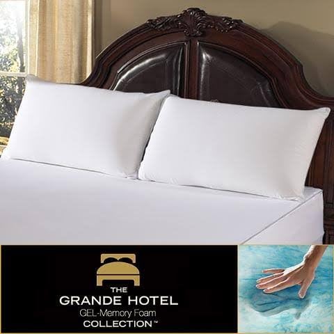 Grande Hotel Collection Traditional Gel Memory Foam Pillow, Set of 2