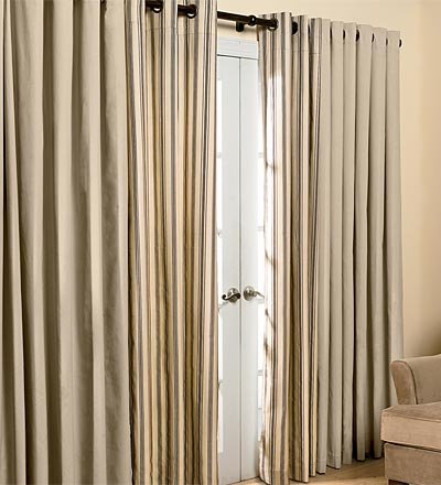 Thermalogic Energy Efficient Solid Tab-Top 40W x 15L Valance, in Khaki