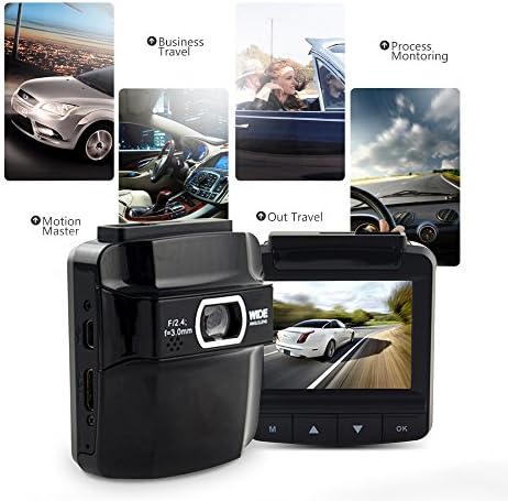 car dvr Full-HD 1920*1080 WDR Masasei Superior Quality Night Vision Mode Wide Angle dashcam Car Dashboard Camcorder with G-Sensor 6-Glass Lens included 8GB Micro SD