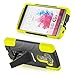 Fosmon HYBO-V Durable Dual Layer Hybrid Silicone + PC Kickstand Case for LG G3 (All Carriers) - Retail Packaging (Yellow)
