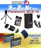 TheZipKit for PANASONIC Lumix DMC-ZS1. Includes: 2 BCE-10 1100mAh Ultra High Capacity Batteries made with cells produced in JAPAN or USA, Table-Top Wire Tripod, 110/240 Mini Charger with fold out plug and a DC car adapter, SD/SDHC Card Reader, LCD Protection Film Kit and more. (NON OEM).. PANASONIC Lumix DMC-ZS1.