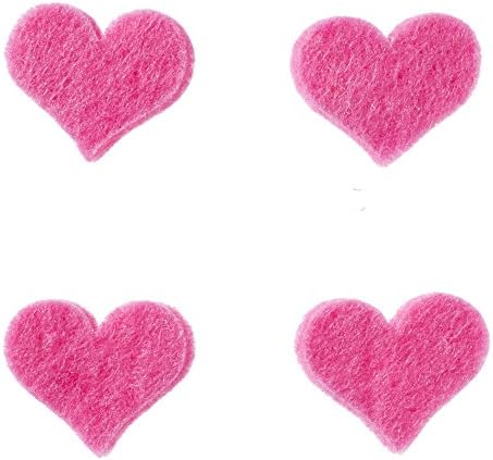 Feltfriend 25 Pieces Heart Shaped Die Cut Felt, Small Size (Choky Pink - FS308-M25)