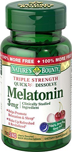 Nature s Bounty Melatonin 3 mg, 240 Quick Dissolve Tablets by Nature s Bounty