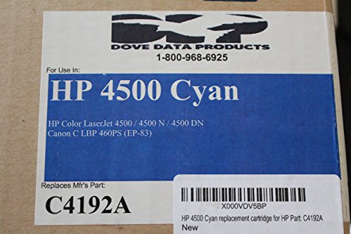 HP 4500 Cyan replacement cartridge for HP Part: C4192A