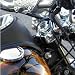 Motorcycle Stem-Nut Cover Clock for Harley-Davidson Dynaglides, Softails & Sportsters (Black Clock Face)