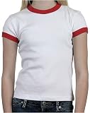 Bella Girl Baby Rib Short Sleeve Ringer Tee. 9040
