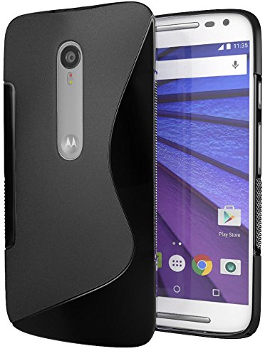 Moto X Pure Edition (Moto X Style) Case, Cimo [Wave] Premium Slim TPU Flexible Soft Case for Motorola Moto X Style / Pure Edition - Black