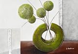 Eurographics H-GK-KK2037-VP Echtleinwand, Arrangement in Green I 70 x 100 cm