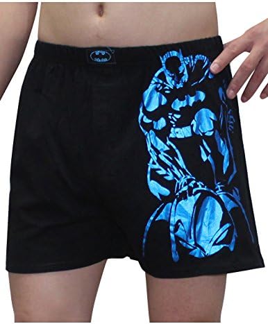 DC COMICS BATMAN Mens Functional Open Fly Boxer Shorts / Underwear L Black