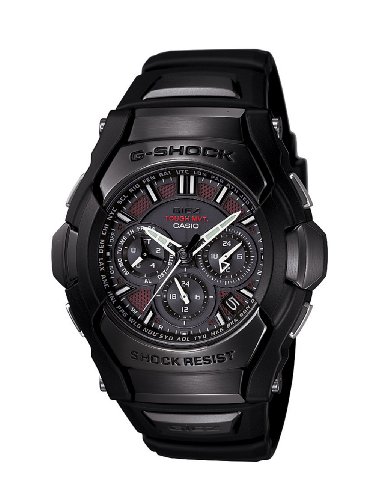 Casio Men s GS1300B-1A G-Shock Solar Atomic Black Analog Sport Watch