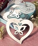 Heart Shaped Butterfly Bookmarks: Butterfly Wedding Favors, 48