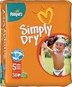 Pampers Simply Dry Windeln Gr.5 Junior 11-25 kg Sparpaket, 34 St&uuml;ck