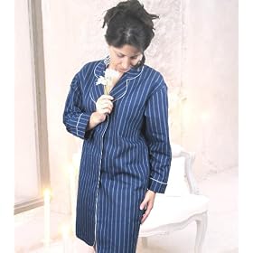 Buy Armani International, Catherine, Classically Tailored Sleepshirt in Pure Linen and... by Armani International