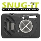Delkin Snug-It, Silicone Digital Camera Skin for the Canon SD750 & Ixus 75, Black, with Neck & Wrist Straps