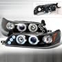 1993 - 1997 Toyota Corolla Halo Projector Headlights - Black (pair)