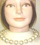 Simulated Large Ivory Pearl Choker Necklace with Matching Earrings on Clips